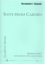 Suite from Carmen for 7 clarinets (EsBBBBAltAltBass) (tambourin ad lib) score and parts
