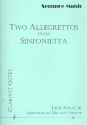 2 Allegrettos from Sinfonietta for 8 clarinets (EsBBBBAltBassBass) (Timpani ad lib) score and parts