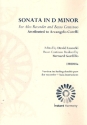 Sonata in d Minor for alto recorder and Bc (Bc realized) score and double part recorder and bass instrument)