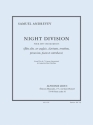 Night Division pour 7 instruments (fl alto, cor angl, clar, trombone, perc, piano, contrebasse), partition
