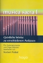 Geistliche Werke zu verschiedenen Anlssen fr Soloinstrumente und Orgel (Klavier) Partitur