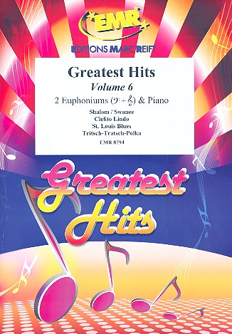 Greatest Hits vol.6: for 2 euphoniums and piano (Percussion ad lib) score and parts