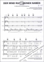Der Wind ruft meinen Namen f�r M�nnerchor und Klavier Chorpartitur