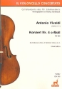 Konzert c-Moll Nr.4 RV401 fr Violoncello solo, 2 Violinen, Viola und Bc Partitur (Bc nicht ausgesetzt)