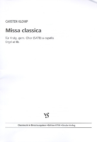 Missa classica fr gem Chor (SATB) a cappella (Orgel ad lib) Partitur