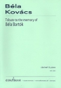 Tribute to the Memory of Bla Bartk for clarinet and piano