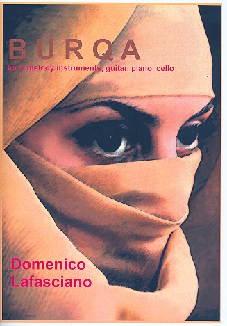 Burqa for 2 melody instruments, guitar, piano and cello score and parts