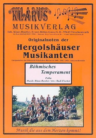Bhmisches Temperament fr Blasorchester Direktion und Stimmen