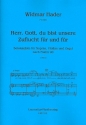 Herr Gott du bist unsere Zuflucht fr und fr fr Sopran, Violine und Orgel 2 Partituren und Instrumentalstimme