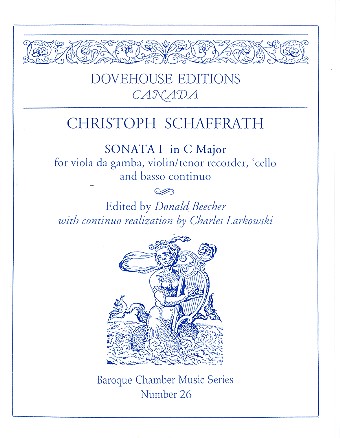 Sonate C-Dur Nr.1 fr Viola da gamba, Violine (Tenorblockflte), Violoncello und Bc Partitur und Stimmen (Bc ausgesetzt)