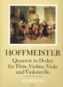 Quartett D-Dur fr Flte, Violine, Viola und Violoncello Partitur und Stimmen