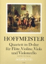 Quartett D-Dur fr Flte, Violine, Viola und Violoncello Partitur und Stimmen