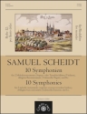 10 Symphonien fr 2 Melodieinstrumente, Bassinstrument und Bc Partitur und 3 Spielpartituren