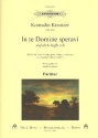 In te Domine speravi fr gem Chor, Streicher und Orgel (2 Hrner ad lib) Partitur (dt/la)