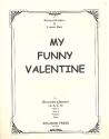 My funny Valentine for 4 recorders (AATB) score and parts