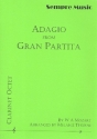 Adagio from Gran Partita for 8 clarinets (EsBBBBAltAltBass) score and parts