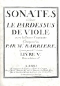 Sonates op.5 pour le pardessus de viole et Bc Faksimile