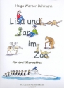 Lisa und Jan im Zoo fr 3 Klarinetten (Text ad lib) Partitur und Stimmen