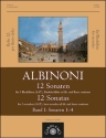 12 Sonaten Band 1 (Nr.1-4) fr 3-4 Blockflten (AATB) und Bc Partitur und Stimmen