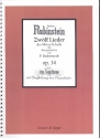 12 Lieder op.34 fr Gesang und Klavier Partitur