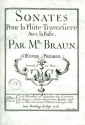 6 Sonates op.1 pour la flte traversire avec la basse Faksimile