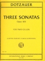 3 Sonatas op.103 for 2 cellos parts