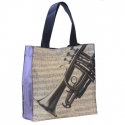 Nylon-Tasche mit Boden Trompete 33x33x13 cm (mit Trageschlaufen, Innentasche, Magnetverschluss)