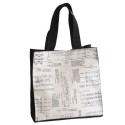 Nylon-Tasche mit Boden Music 33x33x13 cm (mit Trageschlaufen, Innentasche, Magnetverschluss)