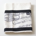Handtuch Music 50 x 50cm wei�