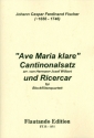 Ave Maria klare fr 4 Blockflten (SATB) Partitur und Stimmen