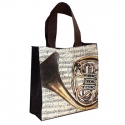 Nylon-Tasche mit Boden Horn 33x33x13 cm (mit Trageschlaufen, Innentasche, Magnetverschluss)