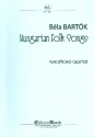 Hungarian Folk Songs for 4 saxophones (AATT(Bar)) score and parts