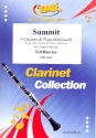 Summit for 4 clarinets and piano (keyboard) (rhythm group ad lib) score and parts