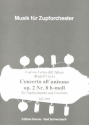 Concerto all unisono h-Moll op.2,8 fr Cembalo und zupforchester Partitur