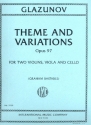 Theme and Variations op.97 for 2 violins, viola and violoncello score and parts