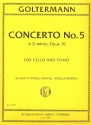 Concerto in d Minor no.5 op.76 for Violoncello and Orchestra for violoncello and piano