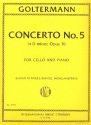 Concerto in d Minor no.5 op.76 for Violoncello and Orchestra for violoncello and piano