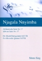 Njagala Nnyimba fr 5 Blockflten (SATTB) Partitur und Stimmen