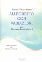 Allegretto con variazioni fr Klarinette solo, Flte Oboe), Klarinette, 2 Hrner und Fagott Partitur und Stimmen