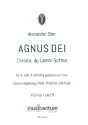 Agnus Dei fr gem Chor (SAM/SATB), Gemeinde, Flte, Streicher und Orgel Spielpartitur Violine
