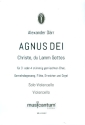 Agnus Dei fr gem Chor (SAM/SATB), Gemeinde, Flte, Streicher und Orgel Spielpartitur Violoncello