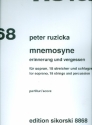 Mnemosyne - Erinnerung und Vergessen fr Sopran, 18 Streicher und Schlagzeug Partitur