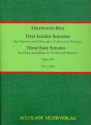 3 leichte Sonaten op.86 fr Klavier (Flte/Violine ad lib) Partitur und Stimme