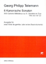 6 kanonische Sonaten TWV40:118-123 fr 2 Violen da gamba (andere Bassinstrumente) Partitur und Stimmen