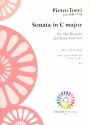 Sonate C-Dur für Altblockflöte und Bc Partitur und Stimmen (Bc ausgesetzt)