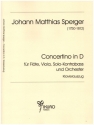 Concertino D-Dur fr Flte, Viola, Kontrabass und Orchester fr Flte, Viola, Kontrabass und Klavier Partitur und Stimmen