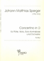 Concertino D-Dur fr Flte, Viola, Kontrabass und Orchester Partitur