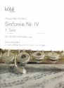 1. Satz aus Sinfonie Nr.4 fr Flten-Ensemble (6 Spieler) (Kontrabass ad lib) Partitur und Stimmen
