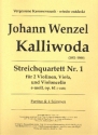 Quartett e-Moll Nr.1 op.61 fr 2 Violinen, Viola und Violoncello Partitur und Stimmen
