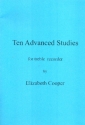 10 advanced Studies for treble recorder